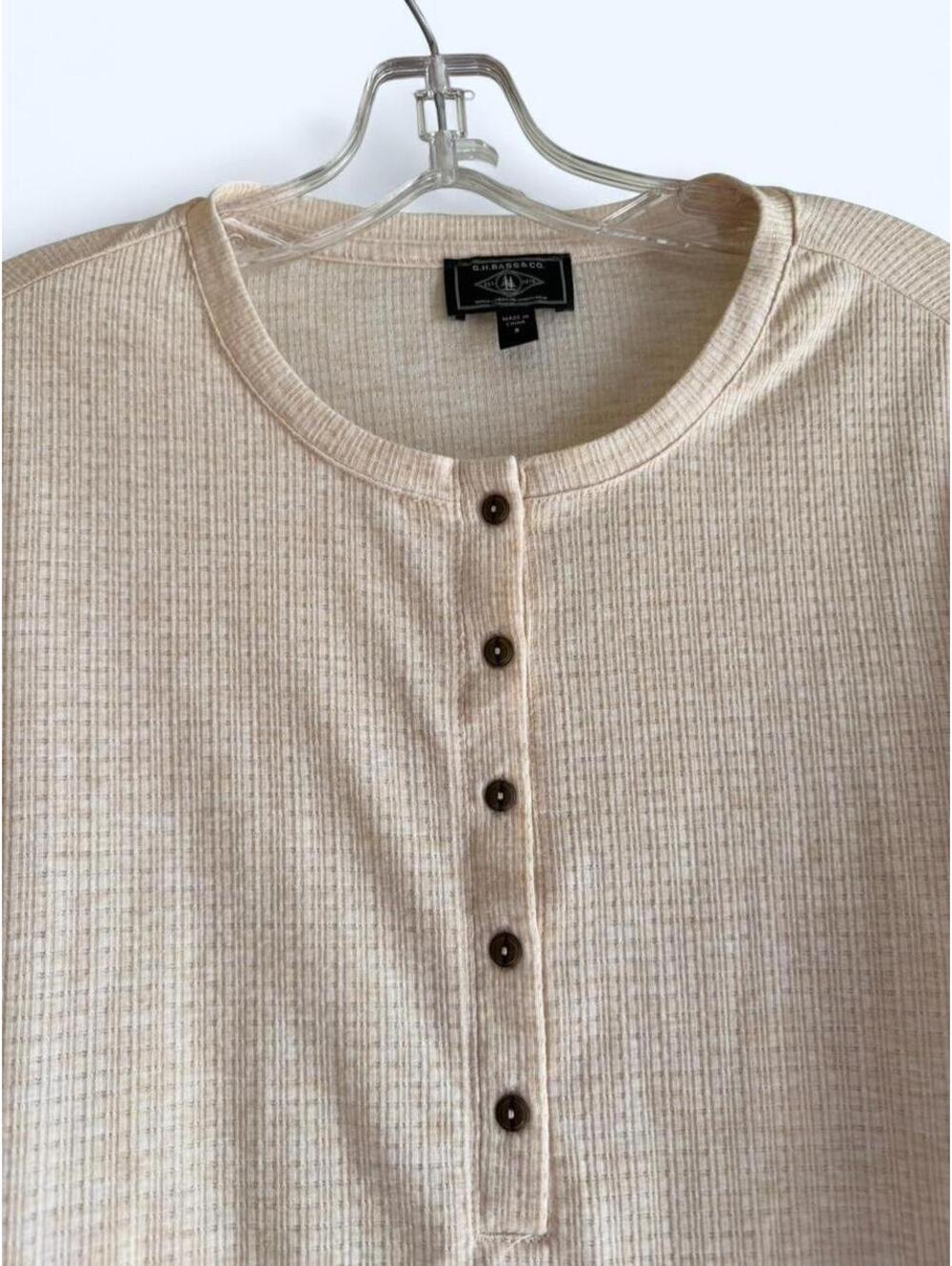 G.H. Bass Women's Cream and Tan Shirt